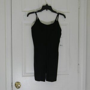 YOGALICIOUS LUX Women Size M Black illusion Rib Lotus Romper Yoga Activewear NWT
